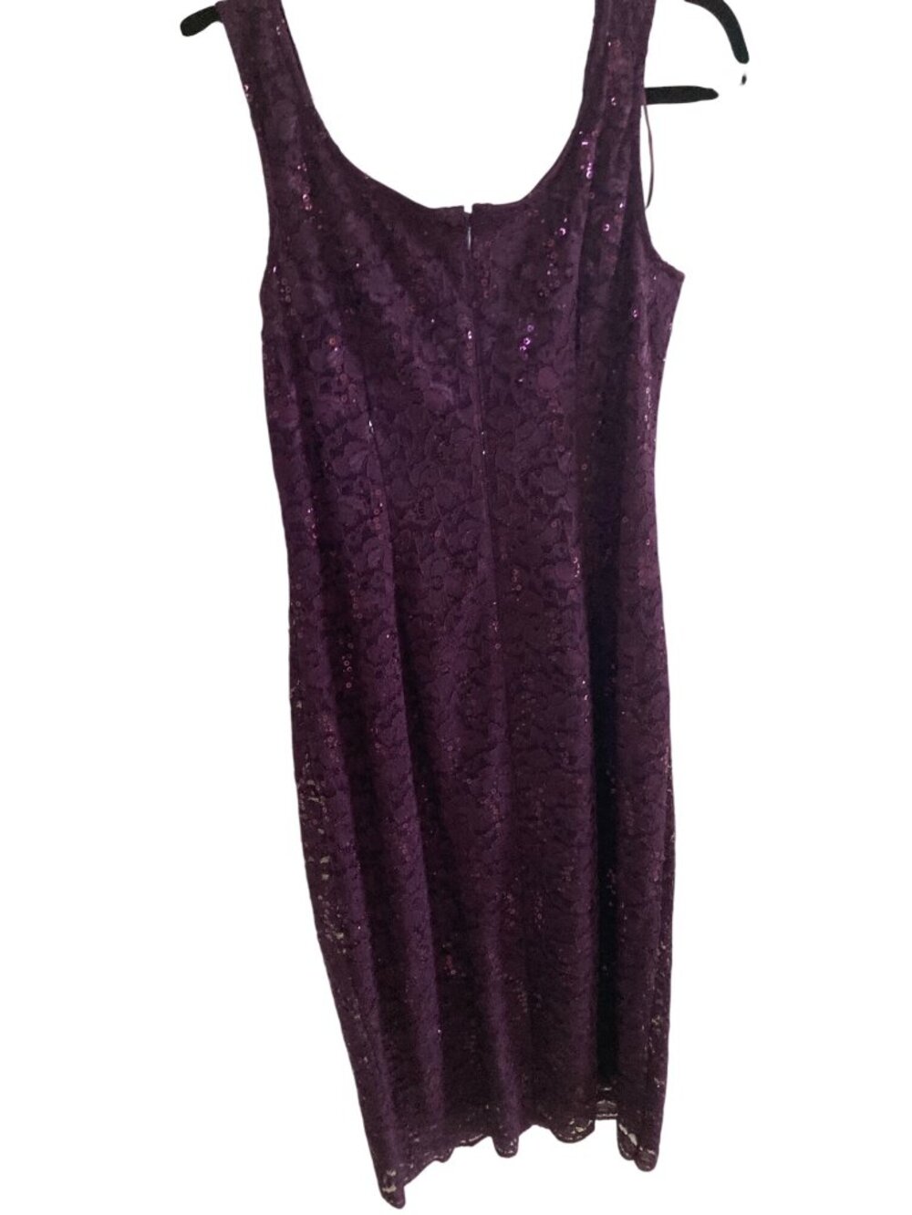 SL FASHIONS  LACE JACKET MIDI DRES  2 piece Set Eggplant 6  NWT - Picture 5 of 8
